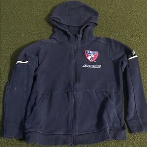 FC Dallas kids navy zip up hoodie